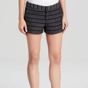 Joie black and white woven shorts